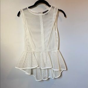 Gracia mesh peplum top